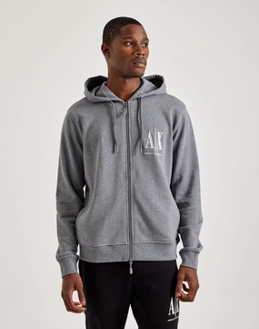 Polyester - used fashion Armani Exchange Icon Logo Full-Zip Hoodie Fashion customization