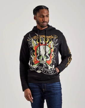 Popular fashion picks Ed Hardy Fire Skull Hoodie Business casual wear