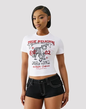 Popular fashion picks True Religion Crystal Leopard Tee Affordable fashion