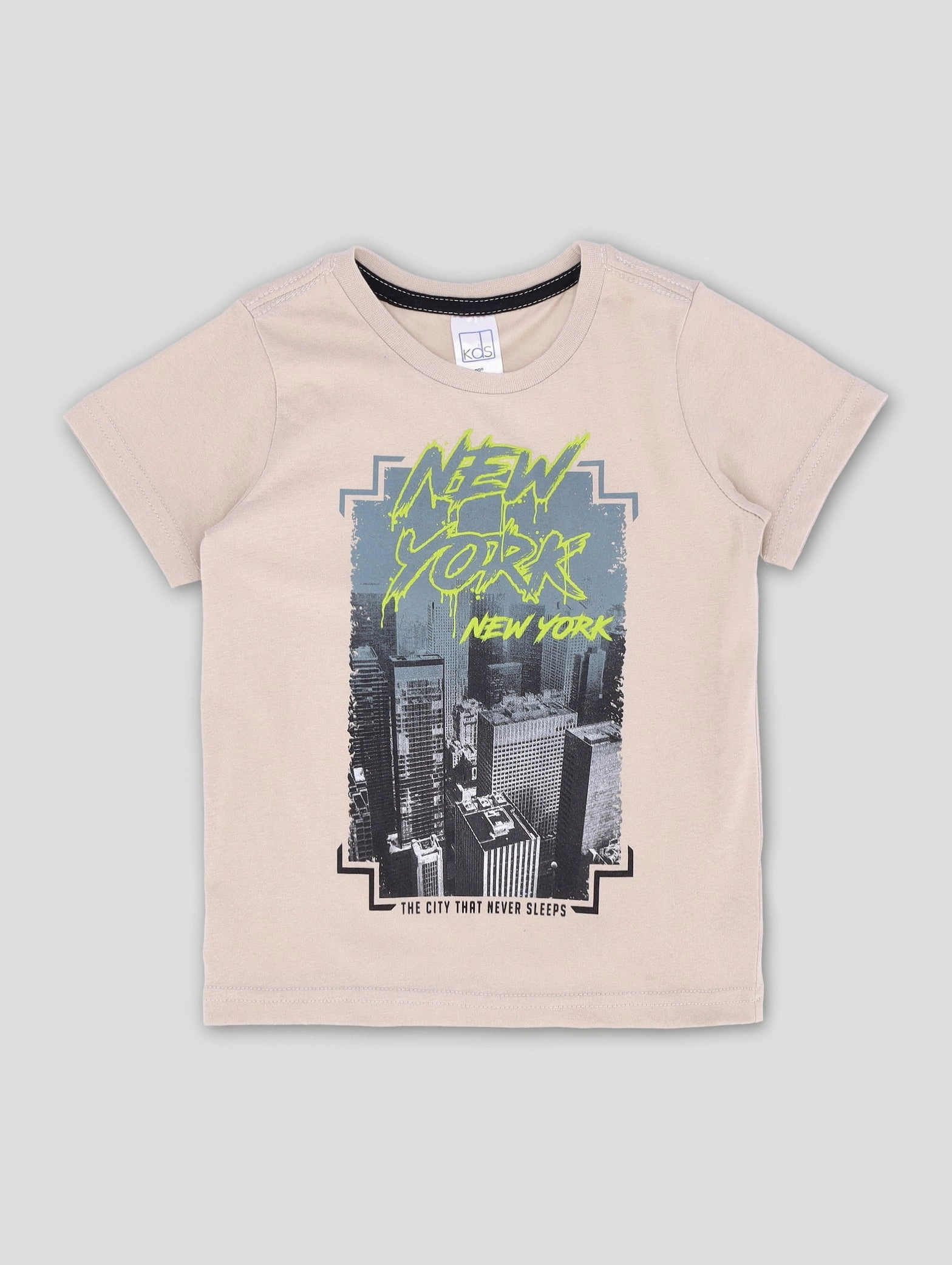 Pre-Boys Silver Linings Photo Tee - Stone