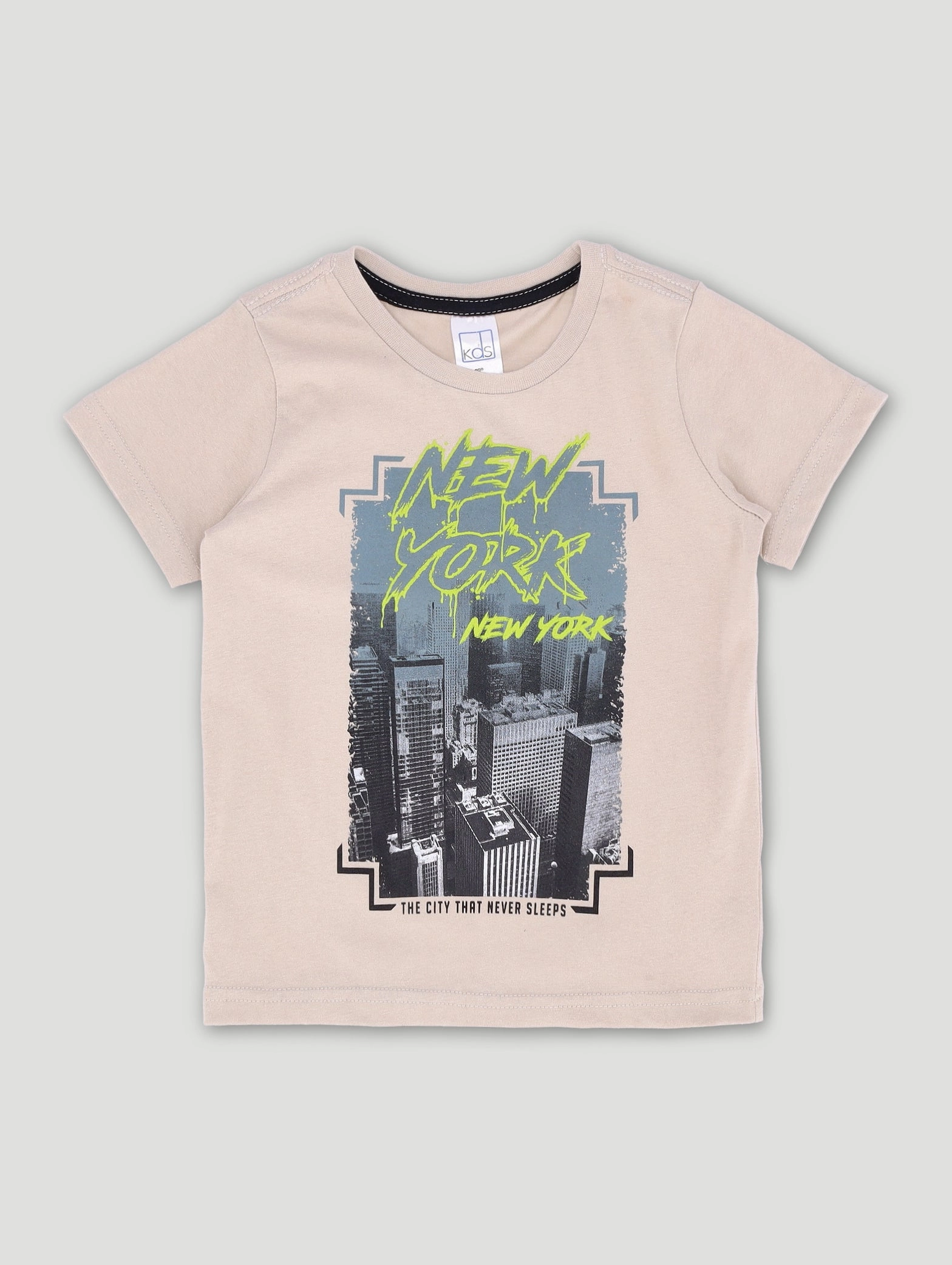 Pre-Boys Silver Linings Photo Tee - Stone