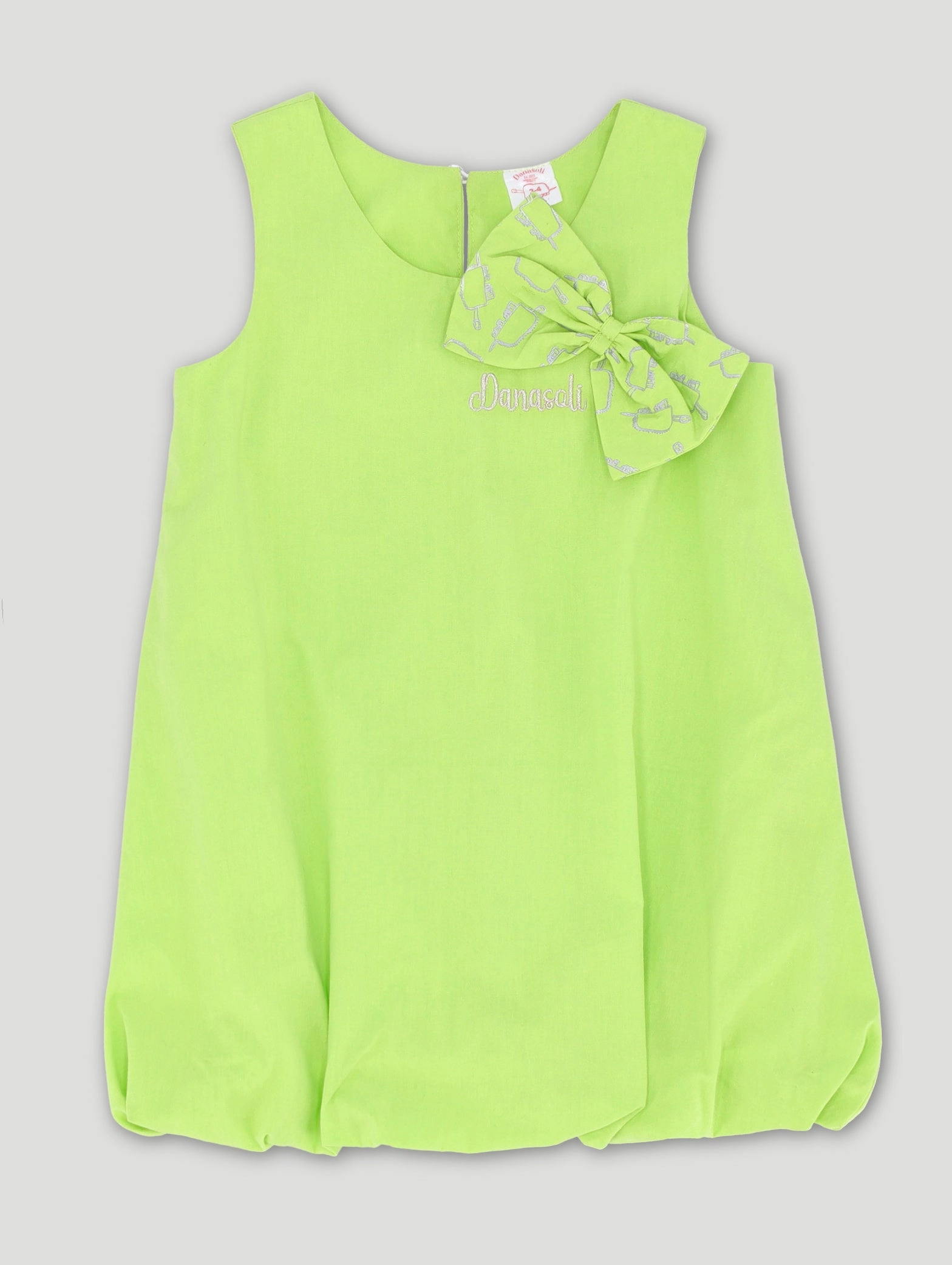 Pre-Girls Danasoli Bubble Dress With Glitter Bow - Lime New fashion arrivals Evening wear