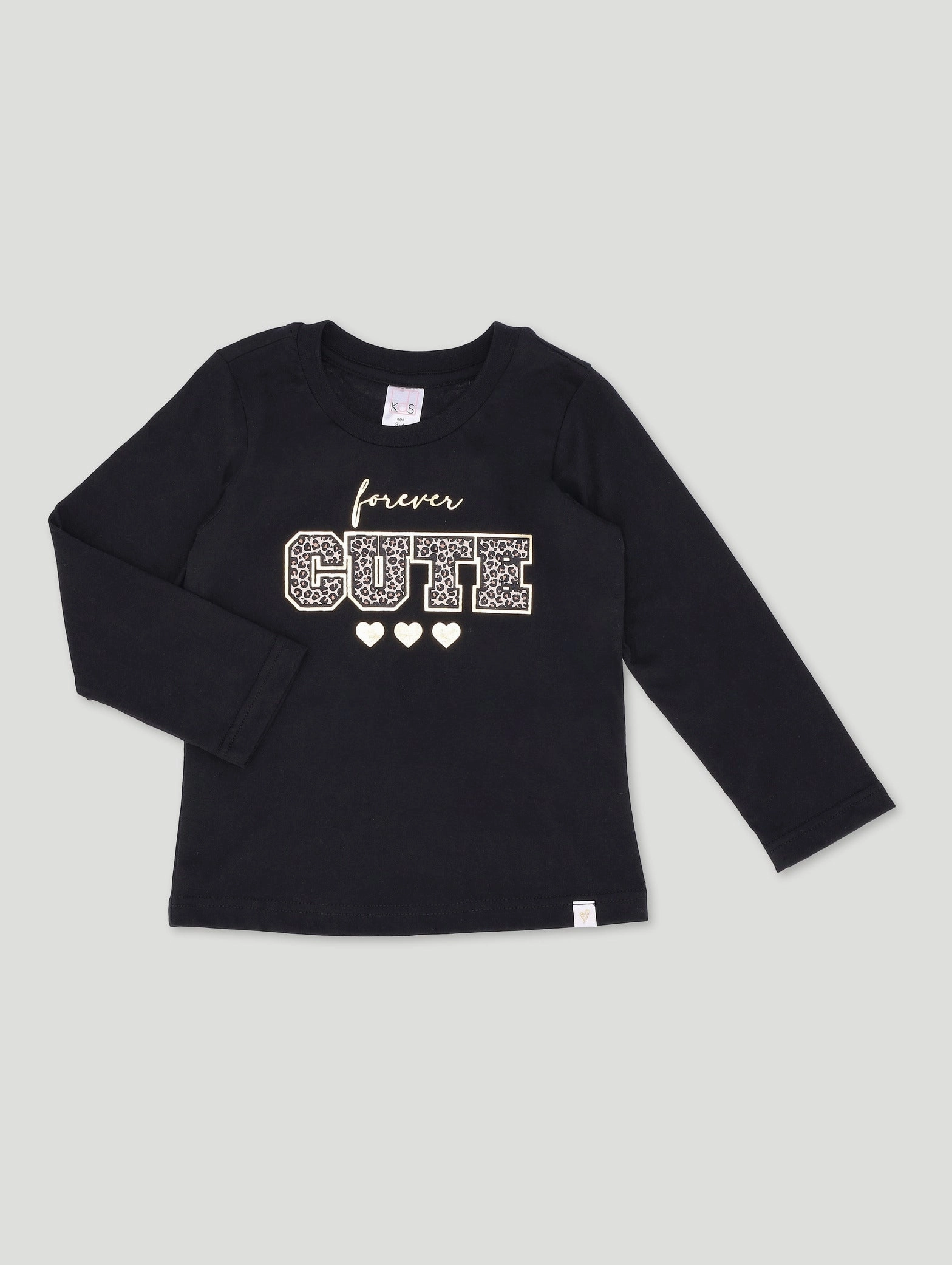 Pre-Girls Forever Cute Tee - Black
