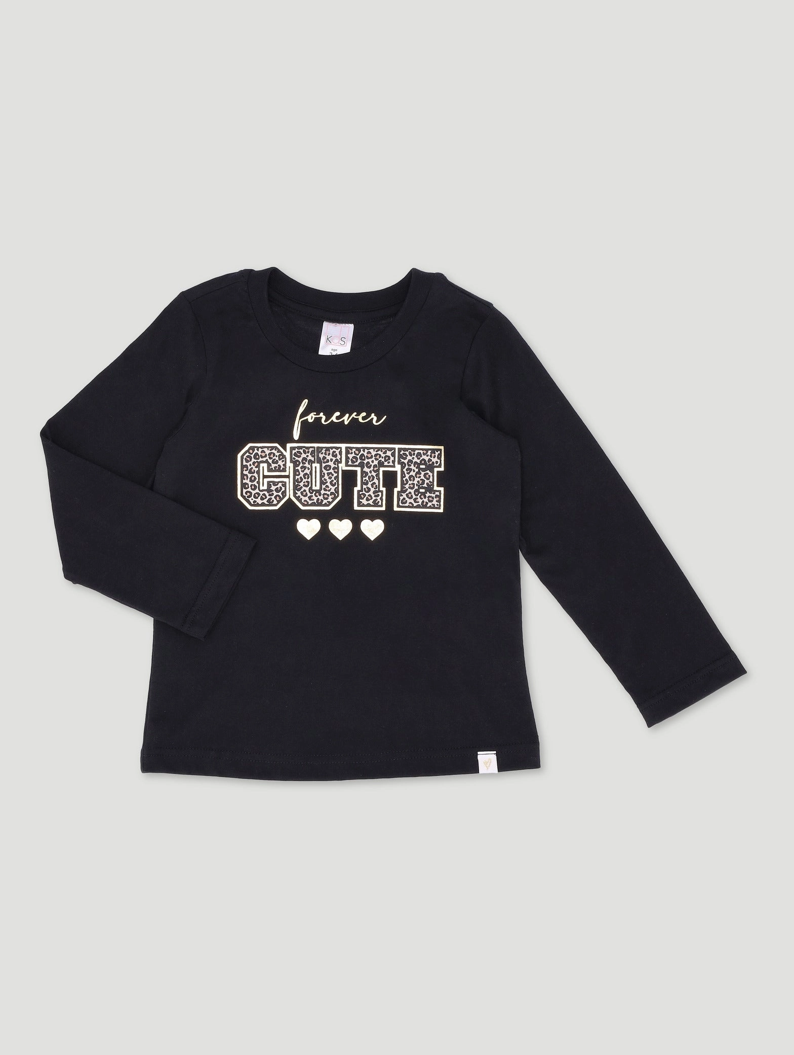 Pre-Girls Forever Cute Tee - Black