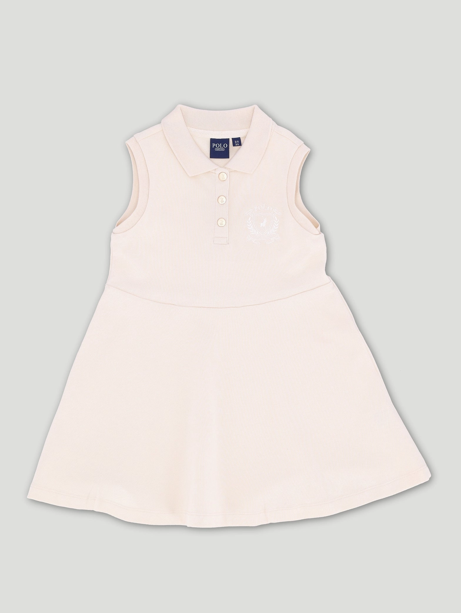 Pre-Girls Kerry Crested Sleeveless Dress - Cream Fashion catalog Seasonal wear