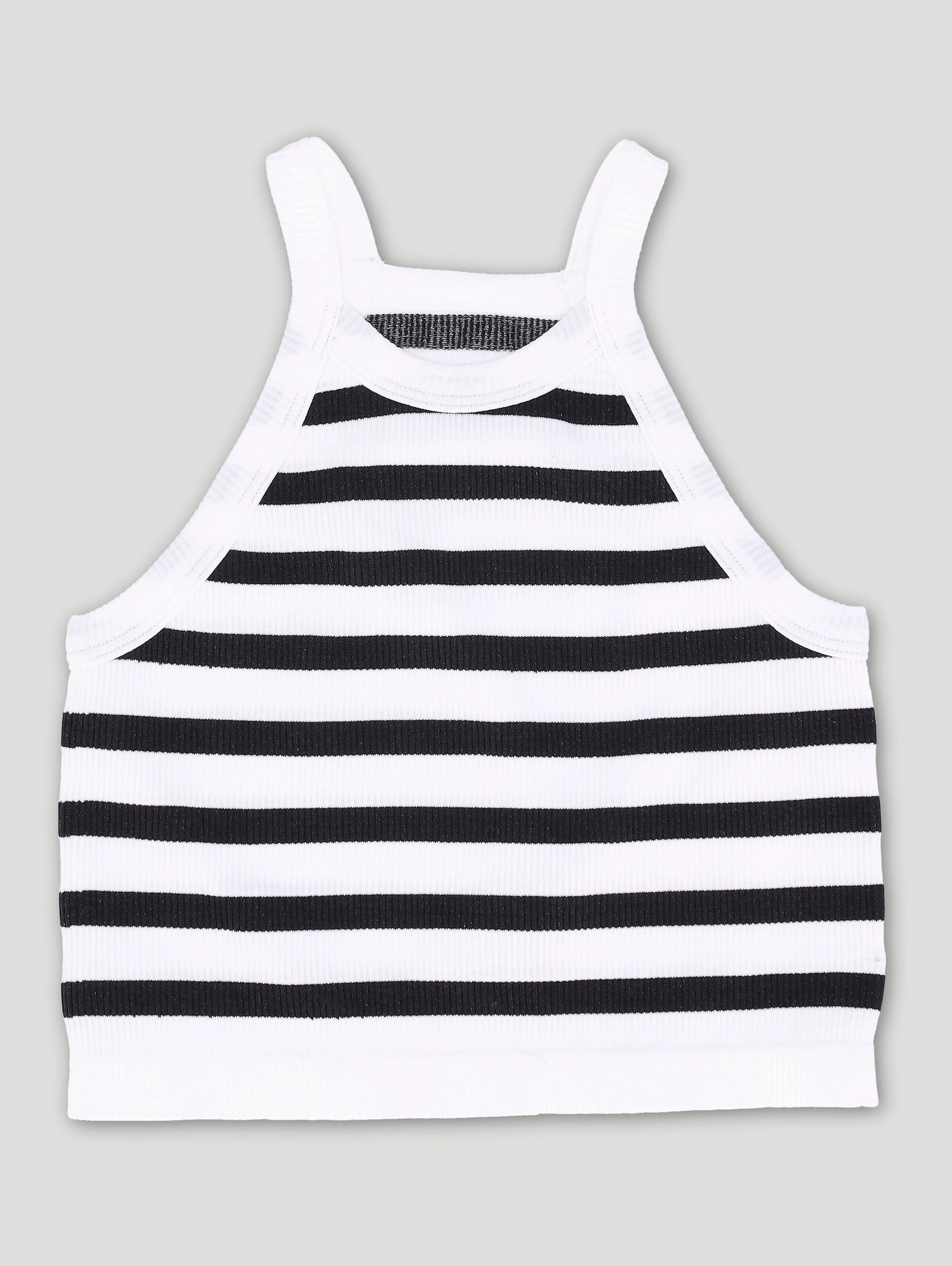 Pre-Girls Seamless Stripe Top - Black
