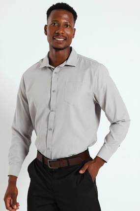 Preppy style items Summer Dobby Shirt - Grey Fashion essentials