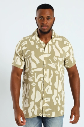 Printed Shirt - Olive Best - selling fashion Ethical fashion choices