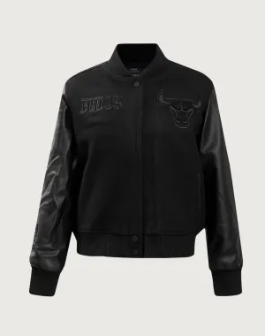 Pro Standard Chicago Bulls Triple Black Wool Varsity Jacket Organic fashion products Embroidered fashion