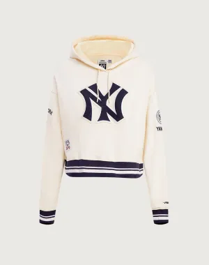 Pro Standard New York Yankees Retro Classic Cropped Hoodie Spandex - incorporated fashion Affordable fashion