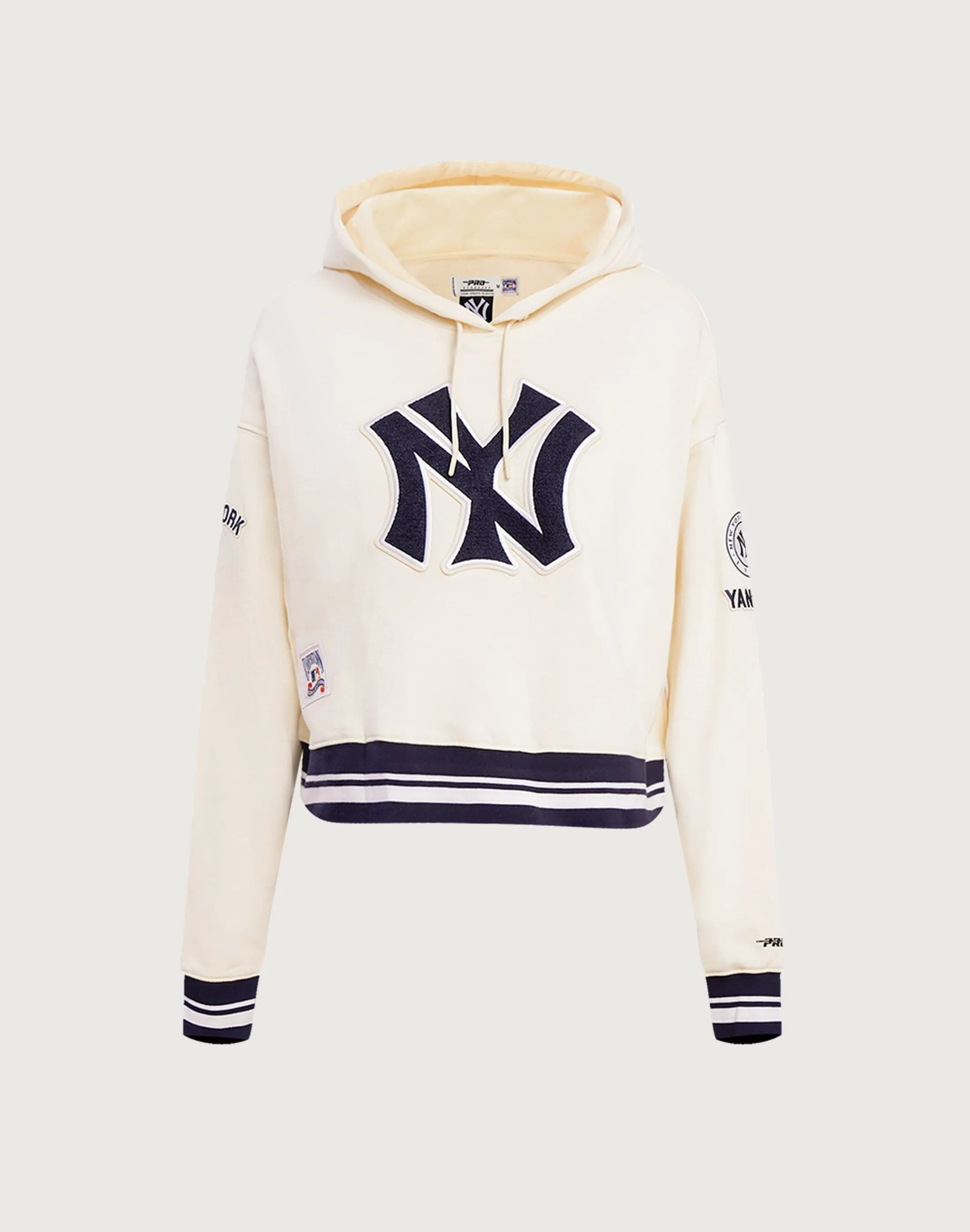 Pro Standard New York Yankees Retro Classic Cropped Hoodie Spandex - incorporated fashion Affordable fashion