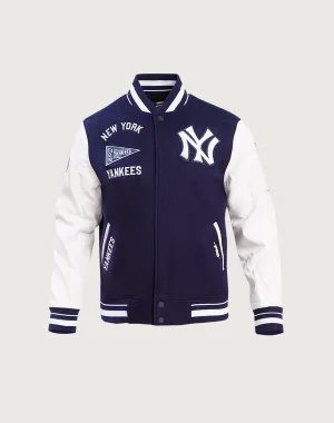 Pro Standard New York Yankees Retro Classic Rib Wool Varsity Jacket Patterned fashion (floral, stripes, etc.) Military - inspired fashion