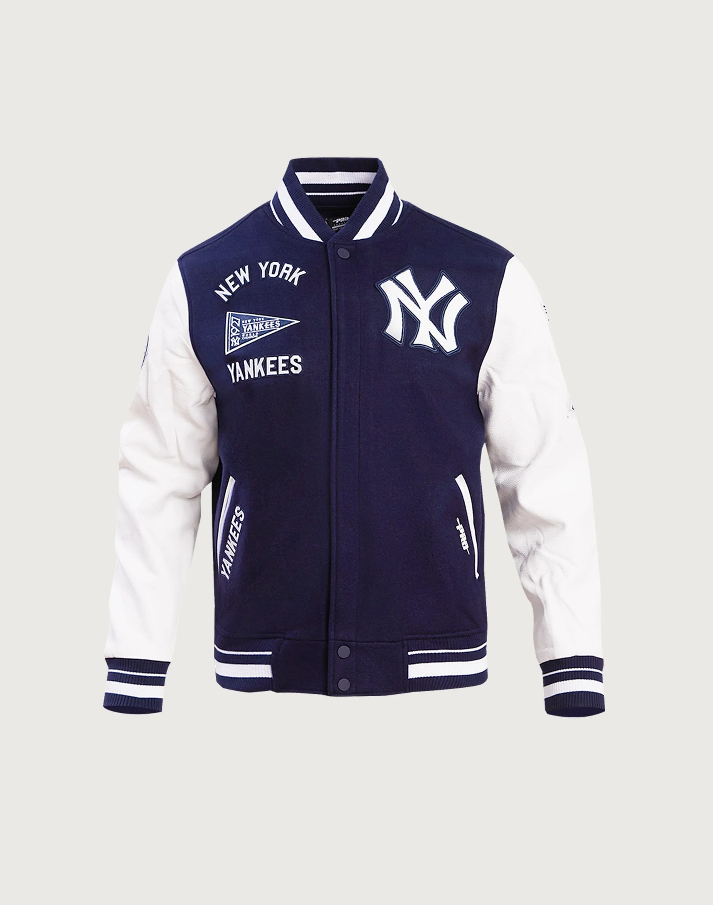 Pro Standard New York Yankees Retro Classic Rib Wool Varsity Jacket Patterned fashion (floral, stripes, etc.) Military - inspired fashion