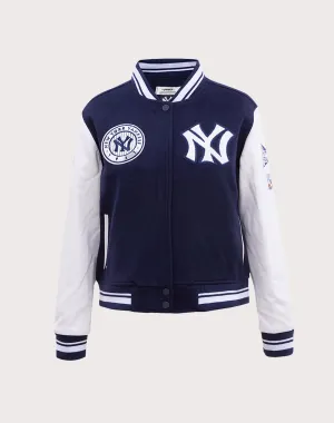 Pro Standard New York Yankees Retro Classic Rib Wool Varsity Jacket Trendy gear Fashion photography