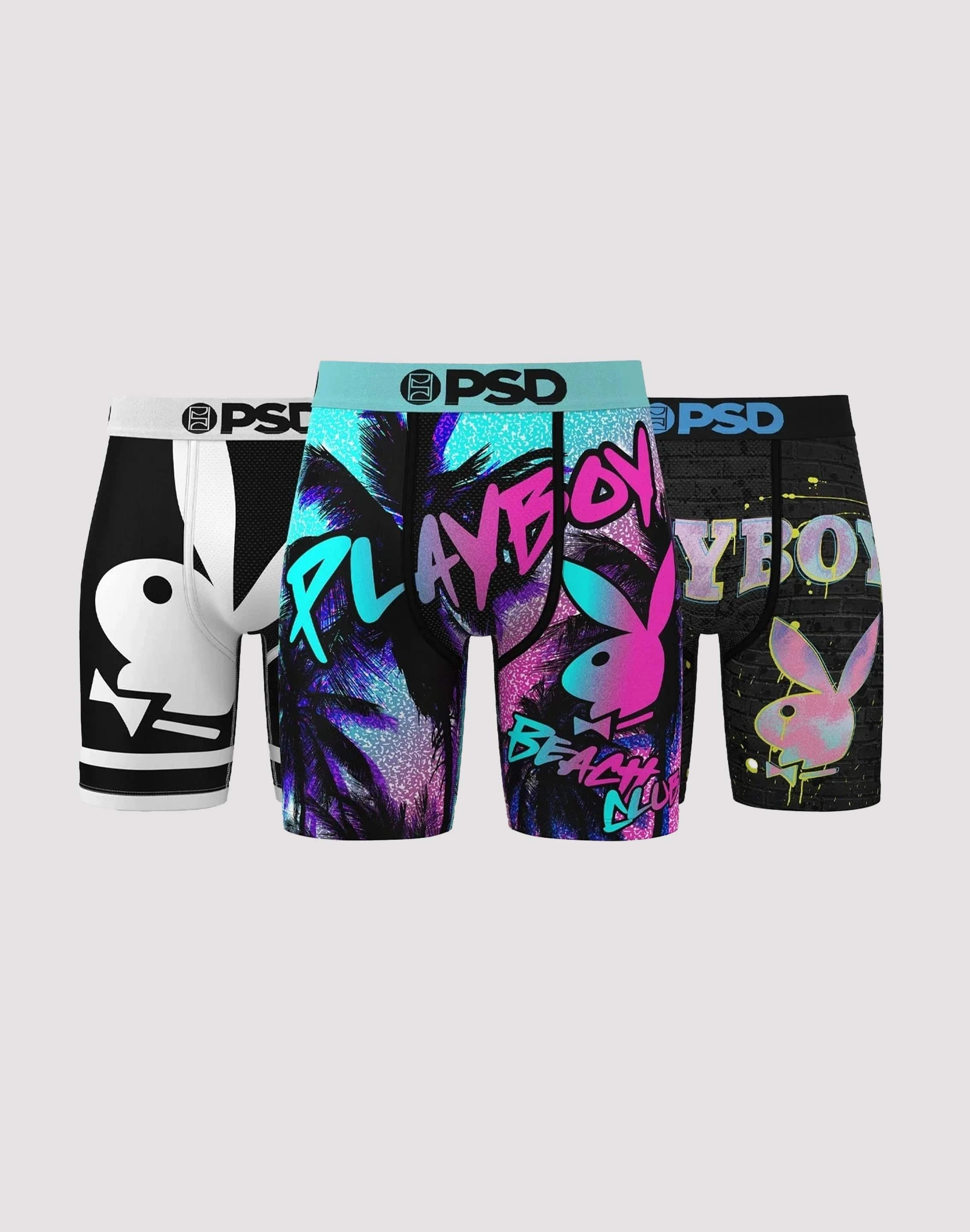 Fashion sizes Psd Underwear Playboy Boxer Briefs 3-Pack Clothing and accessories