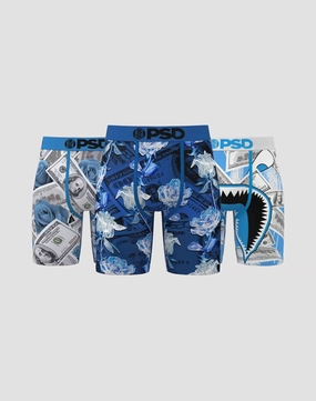 Psd Underwear The Blues Boxer Briefs 3-Pack Printed fashion Fashion swaps