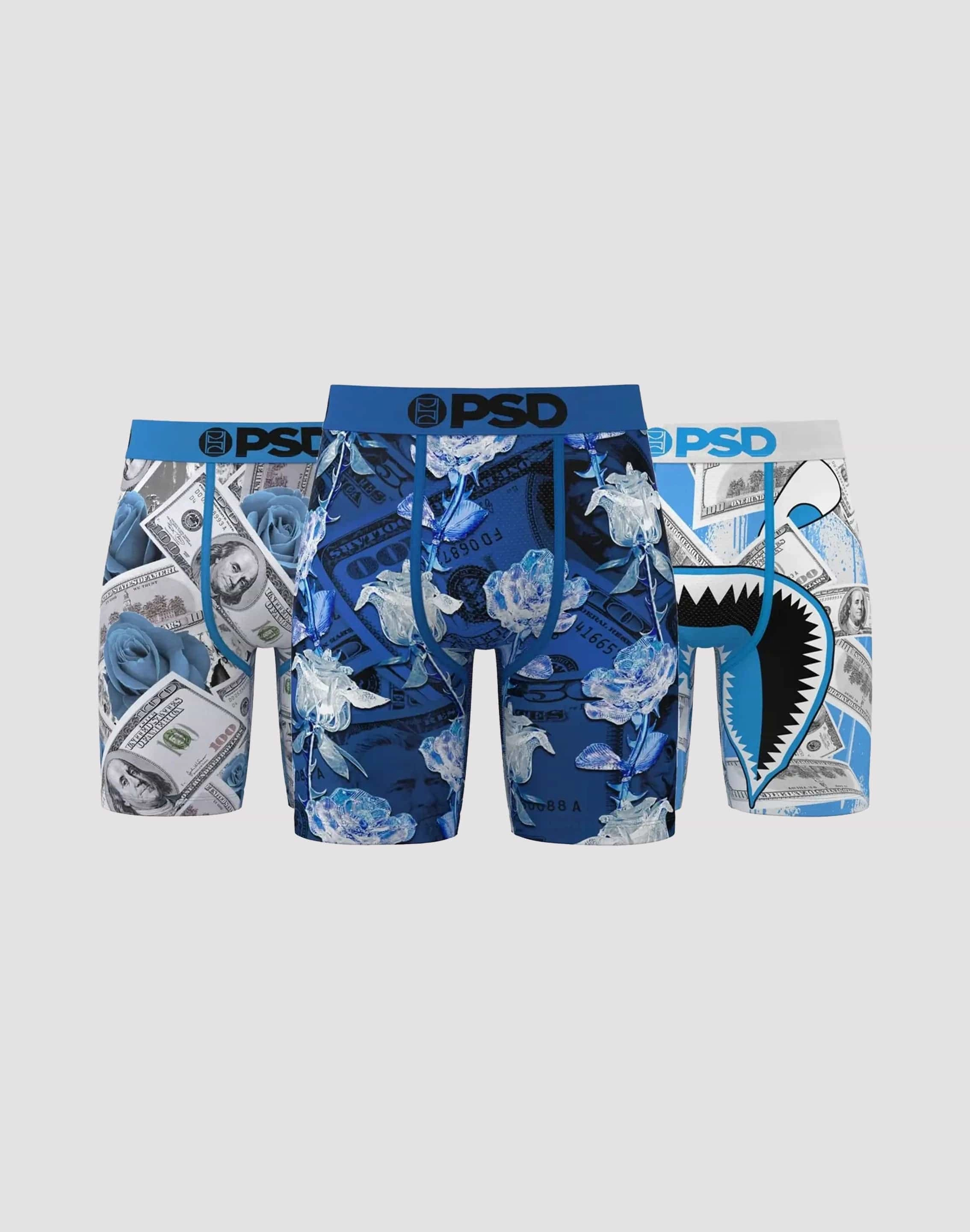 Psd Underwear The Blues Boxer Briefs 3-Pack Printed fashion Fashion swaps