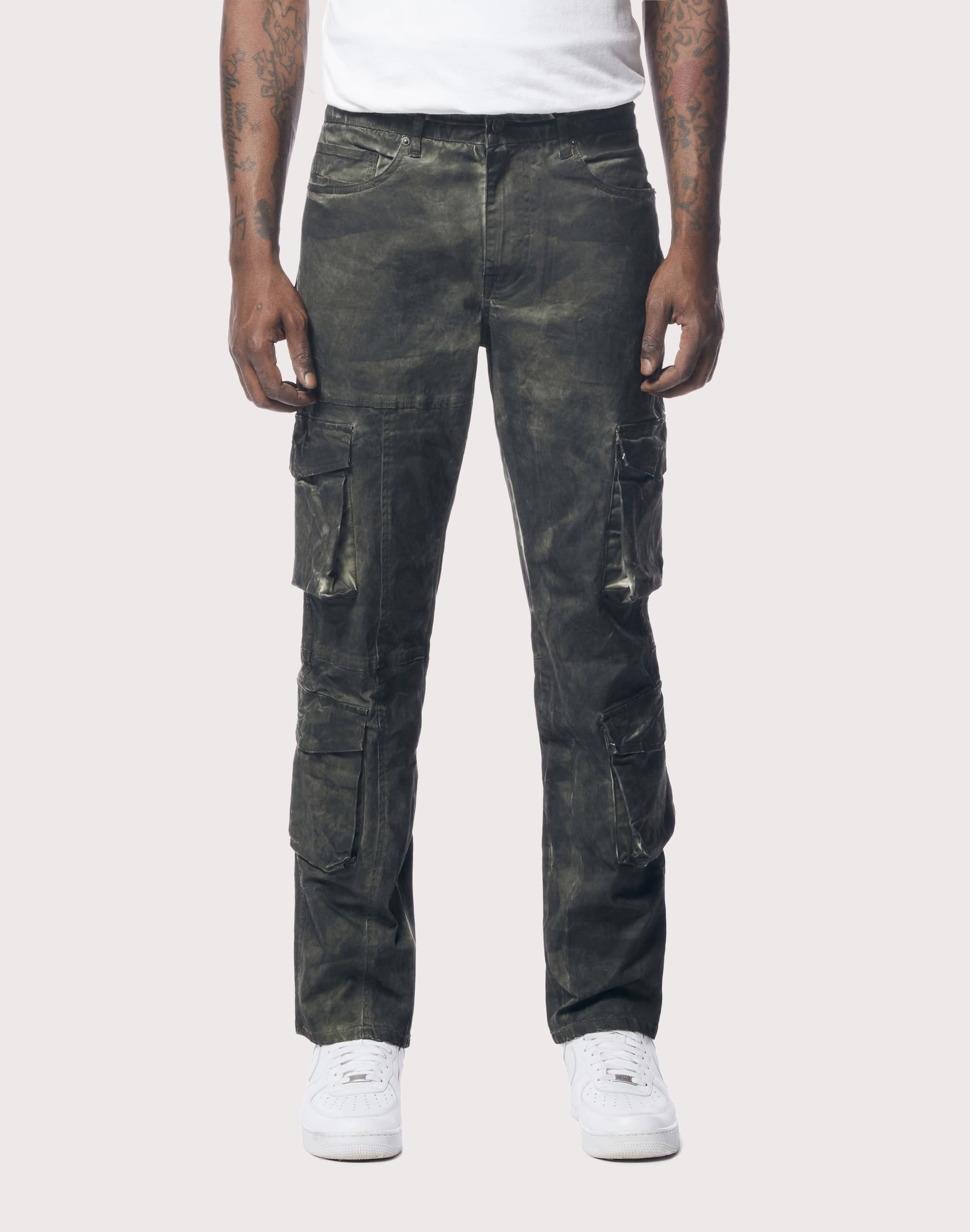 Quality apparel Grindhouse Multi Cargo Twill Green Pants Printed fashion