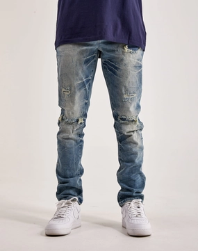Quality apparel Smoke Rise Wave Effect Basic Slim Denim Fashion care (washing, ironing, etc.)