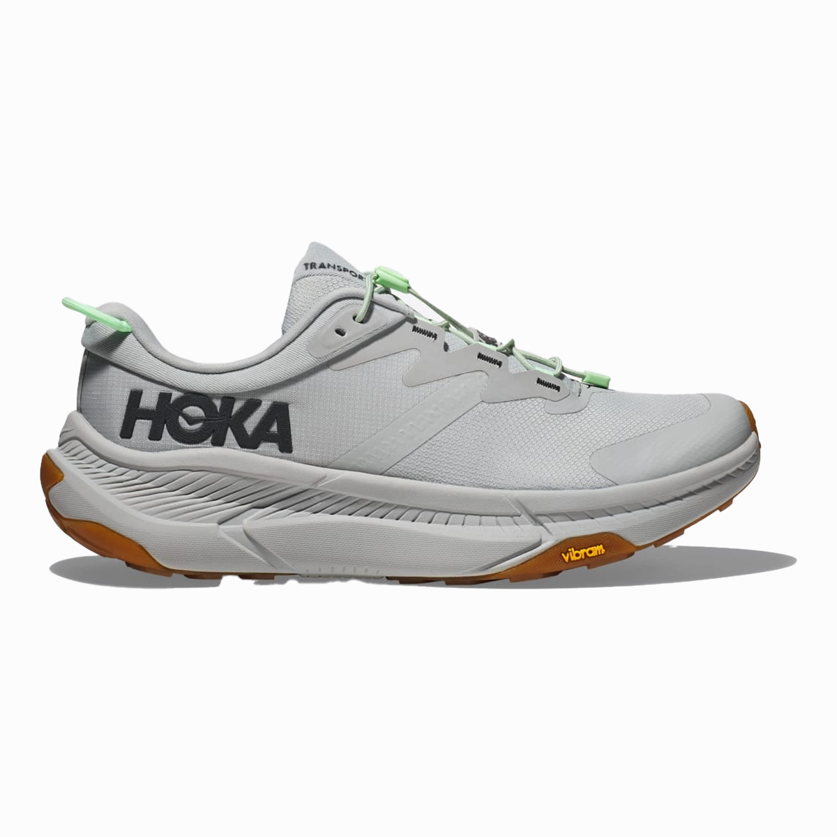 Rebellious Hoka Transport - Harbor Mist - Lime Glow Eye-catching