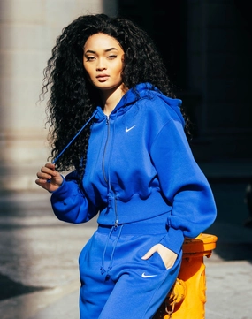 Recycled fashion materials Nike Phoenix Fleece Loose Cropped Full-Zip Hoodie Fashion events