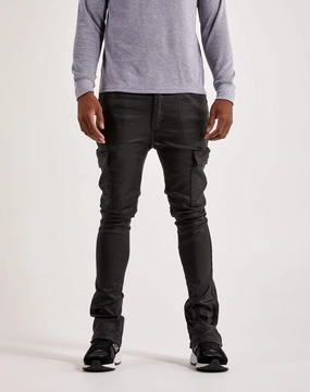 Recycled fashion materials WAIMEA Stacked Coated Cargo Pants Lace - detailed fashion