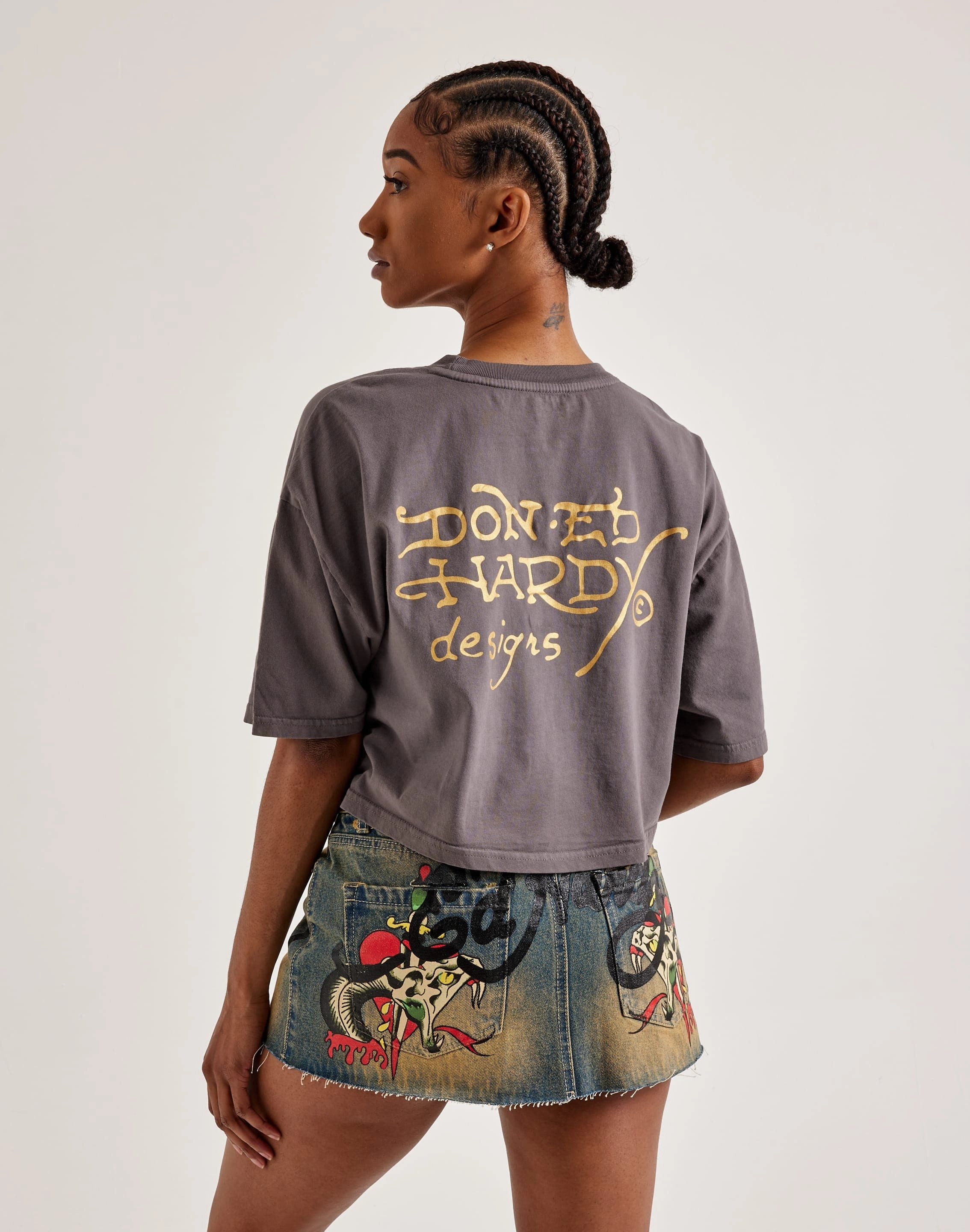 Retro fashion finds Ed Hardy Snake Heart Boxy Cropped Tee