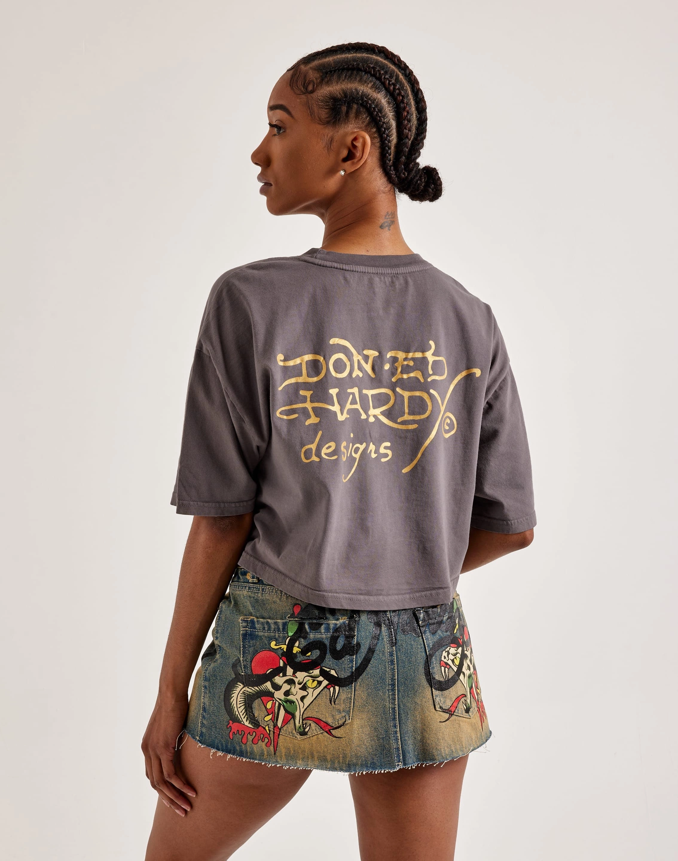 Retro fashion finds Ed Hardy Snake Heart Boxy Cropped Tee