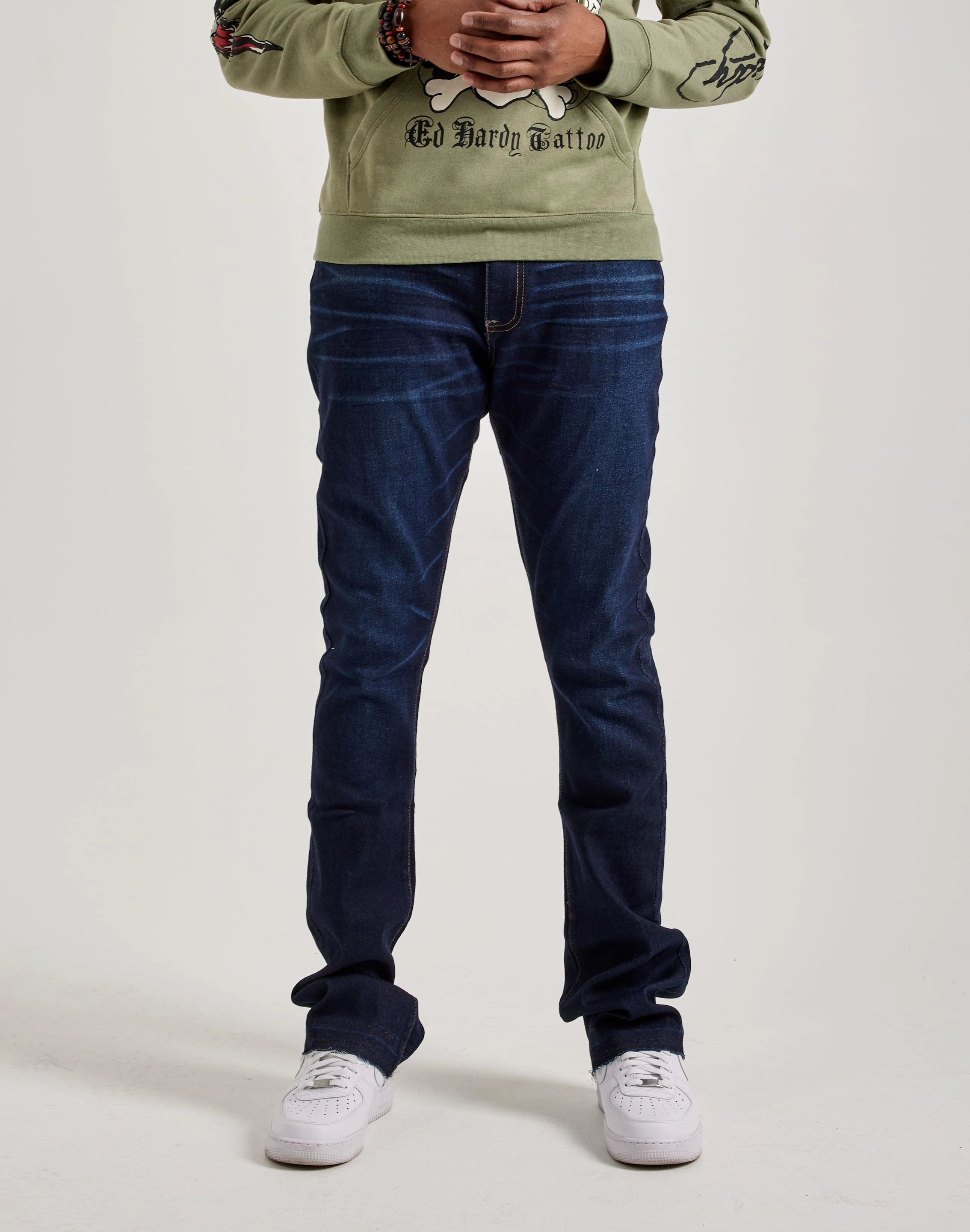 Ed Hardy Tiger Head Jeans Suede - finished fashion Fashion exhibitions
