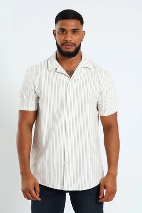 Revere Surface Stripe Shirt - Off White Ethical fashion choices Fashion photography