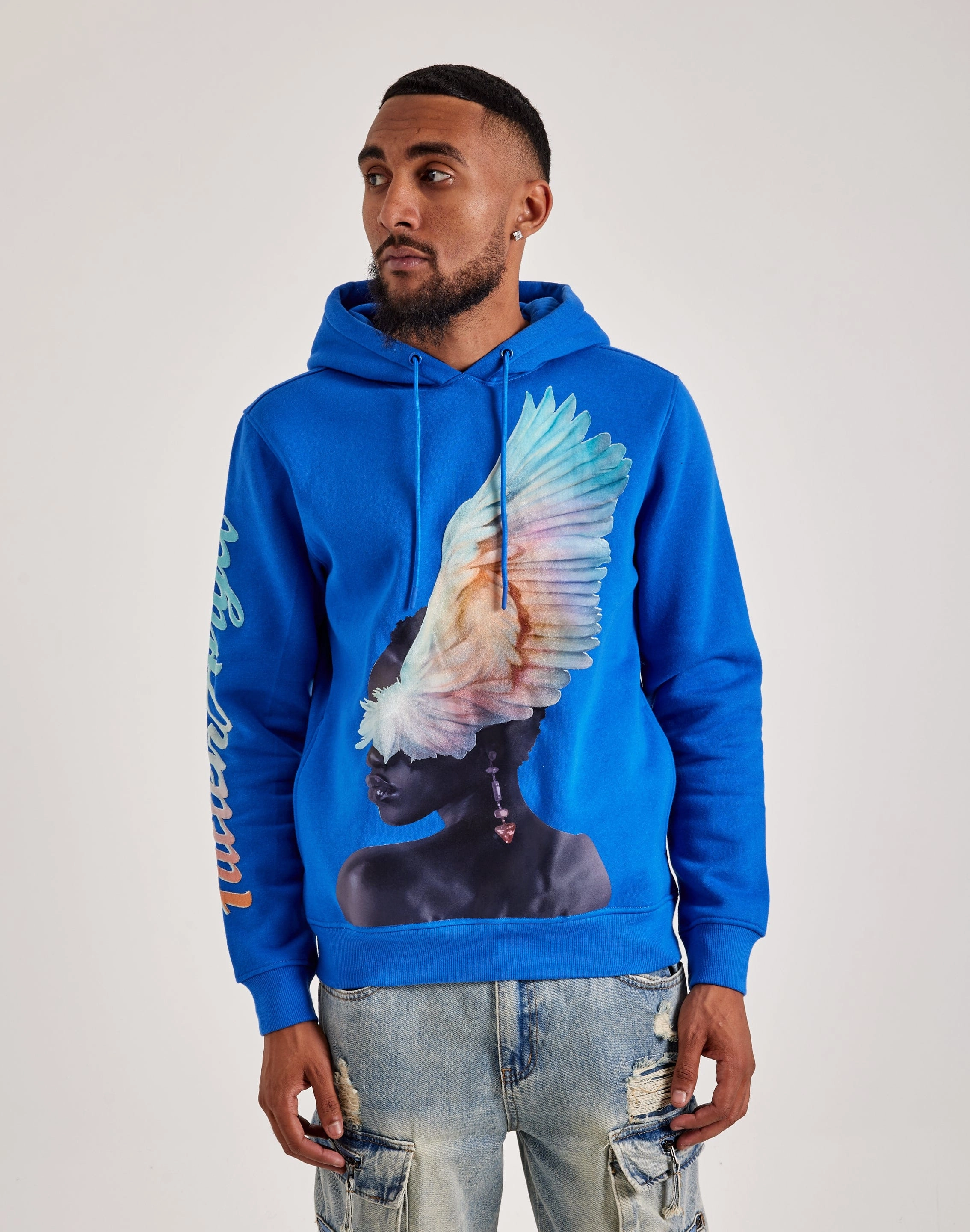 Silk - fabric fashion Roku Studio Feather Hoodie Retro fashion finds