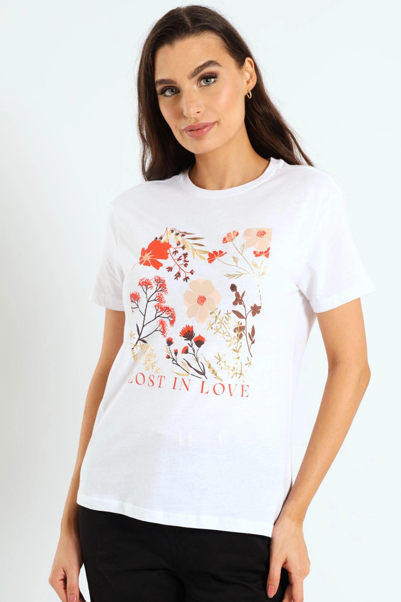 Romantic Floral Tee - White