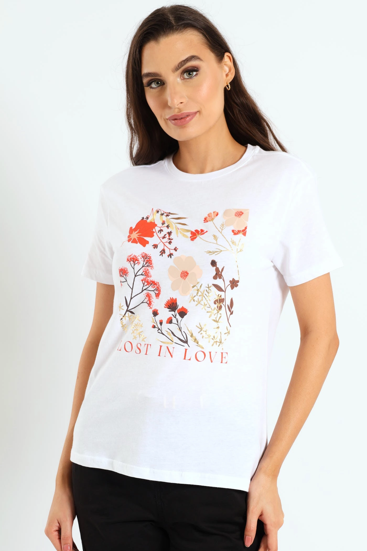 Romantic Floral Tee - White