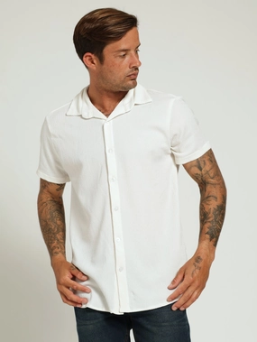 Seasonal wear Crinkle Woven Shirt - Off White Everyday wear