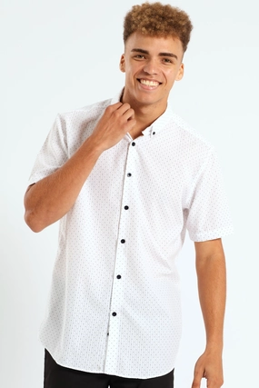 Seersucker Spot Shirt - White Fashion lookbook Linen - crafted fashion