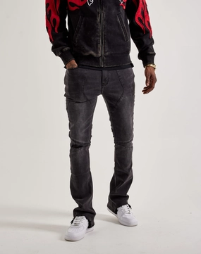 Serenede Nickel Stacked Flare Jeans Nylon - included fashion Clothing types