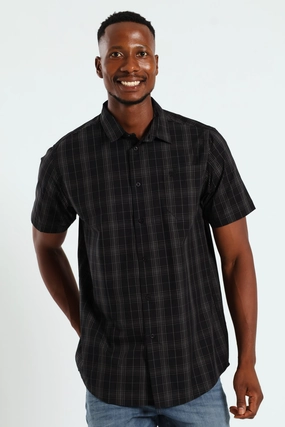 Short Sleeve Check Shirt - Black Fashion events Fashion collections