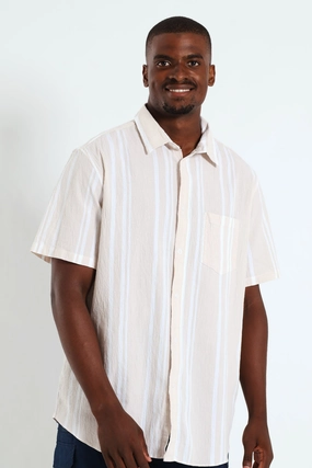 Short Sleeve Stripe Shirt - Off White Nautical - themed fashion Fashion accessories