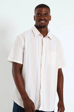 Short Sleeve Stripe Shirt - Off White Nautical - themed fashion Fashion accessories