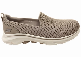 Shorts Skechers Womens GOwalk 7 Razi Comfortable Slip On Shoes Taupe Console Games