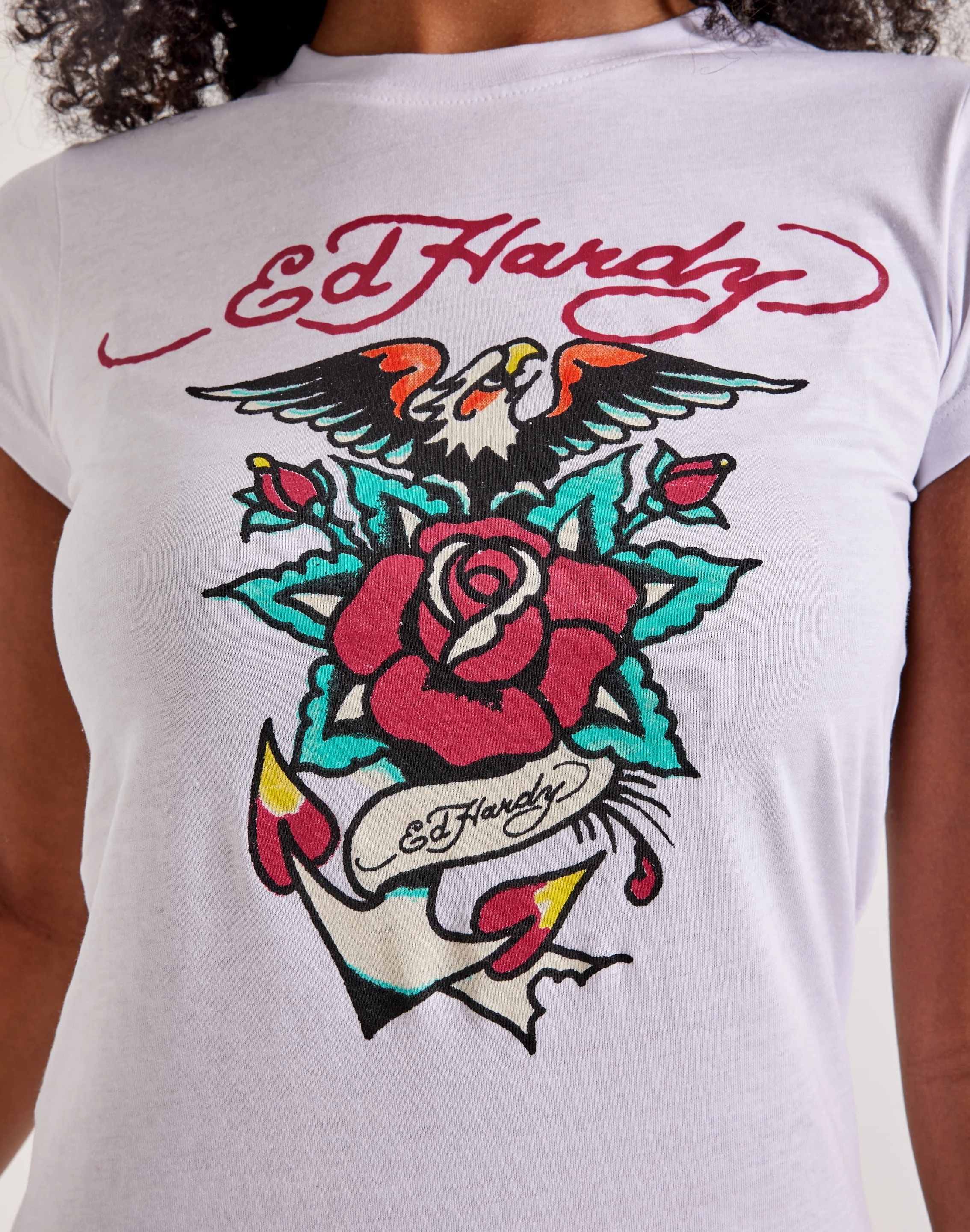 Silk - fabric fashion Ed Hardy Eagle Rose Slim-Fit Tee