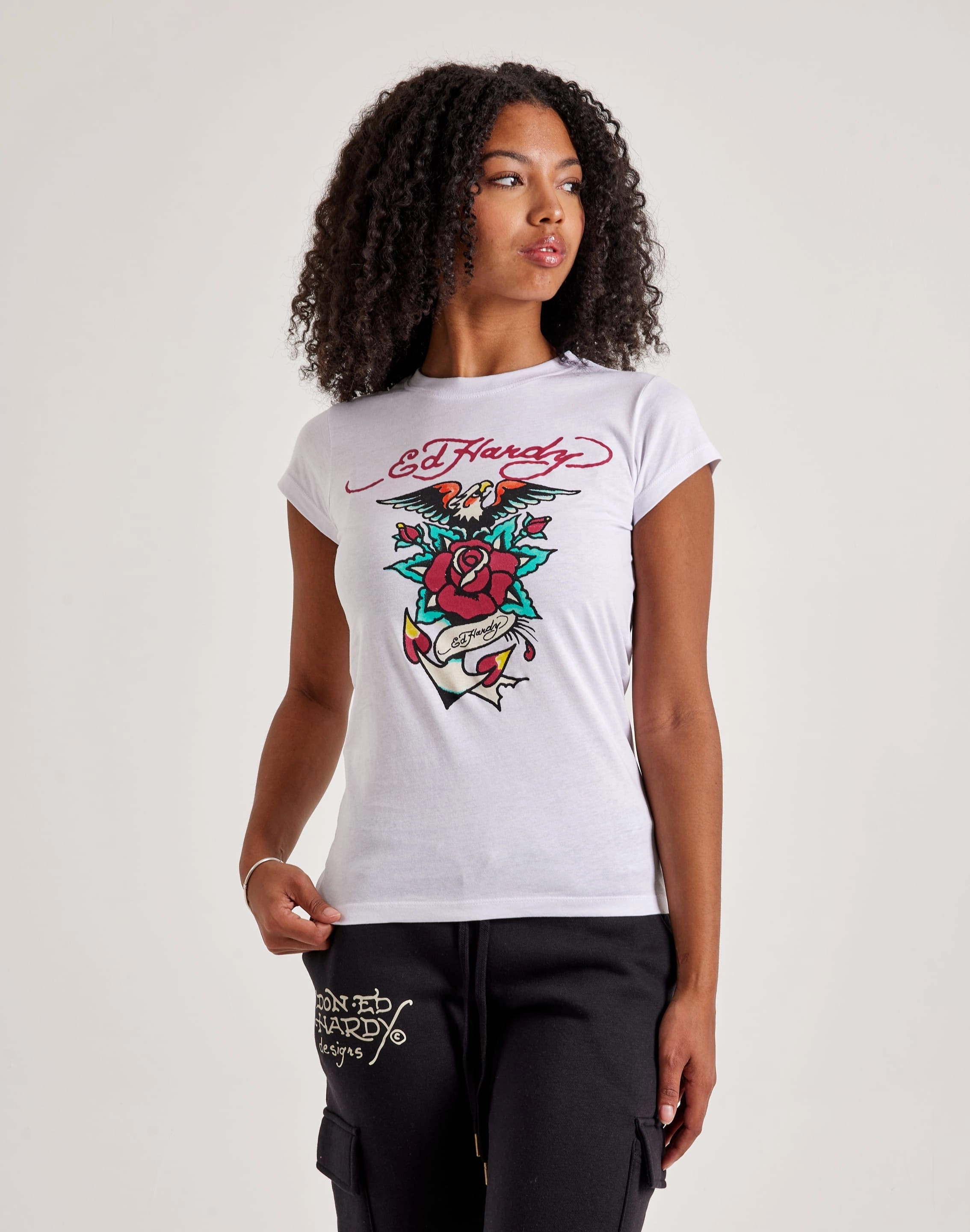Activewear gear Ed Hardy Eagle Rose Slim-Fit Tee Street fashion