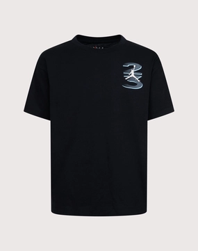 Silk - fabric fashion Jordan Big Kids'  Backsplash Tee - Black Leather - material fashion