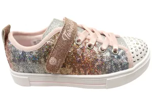 Skechers Kids S Lights Twinkle Sparks Sequin Flash Light Up Shoes Sporting Goods Rompers