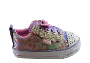 Skechers Toddler Kids Girls S Lights Shuffle Lite Sweet Spots Shoes Classic Styles Online Shopping