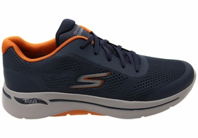 Skechers Mens GOwalk Arch Fit Guideline Comfortable Lace Up Shoes Graphic Design Bedding