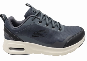 Skechers Mens Skech Air Court Province Comfortable Lace Up Shoes Aviation Stamps