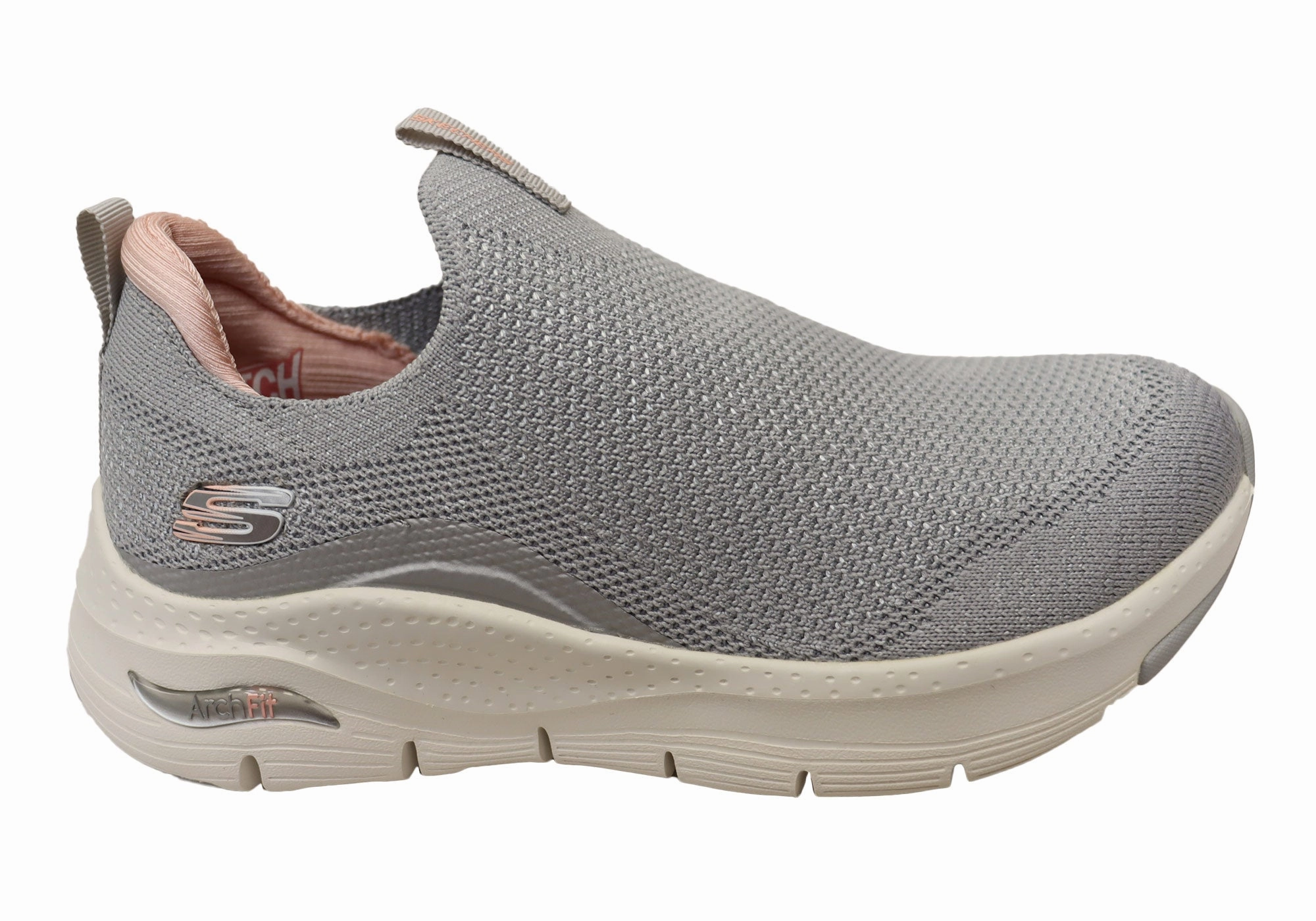 Skechers Womens Arch Fit New Beauty Comfortable Slip On Shoes Luggage Oil
