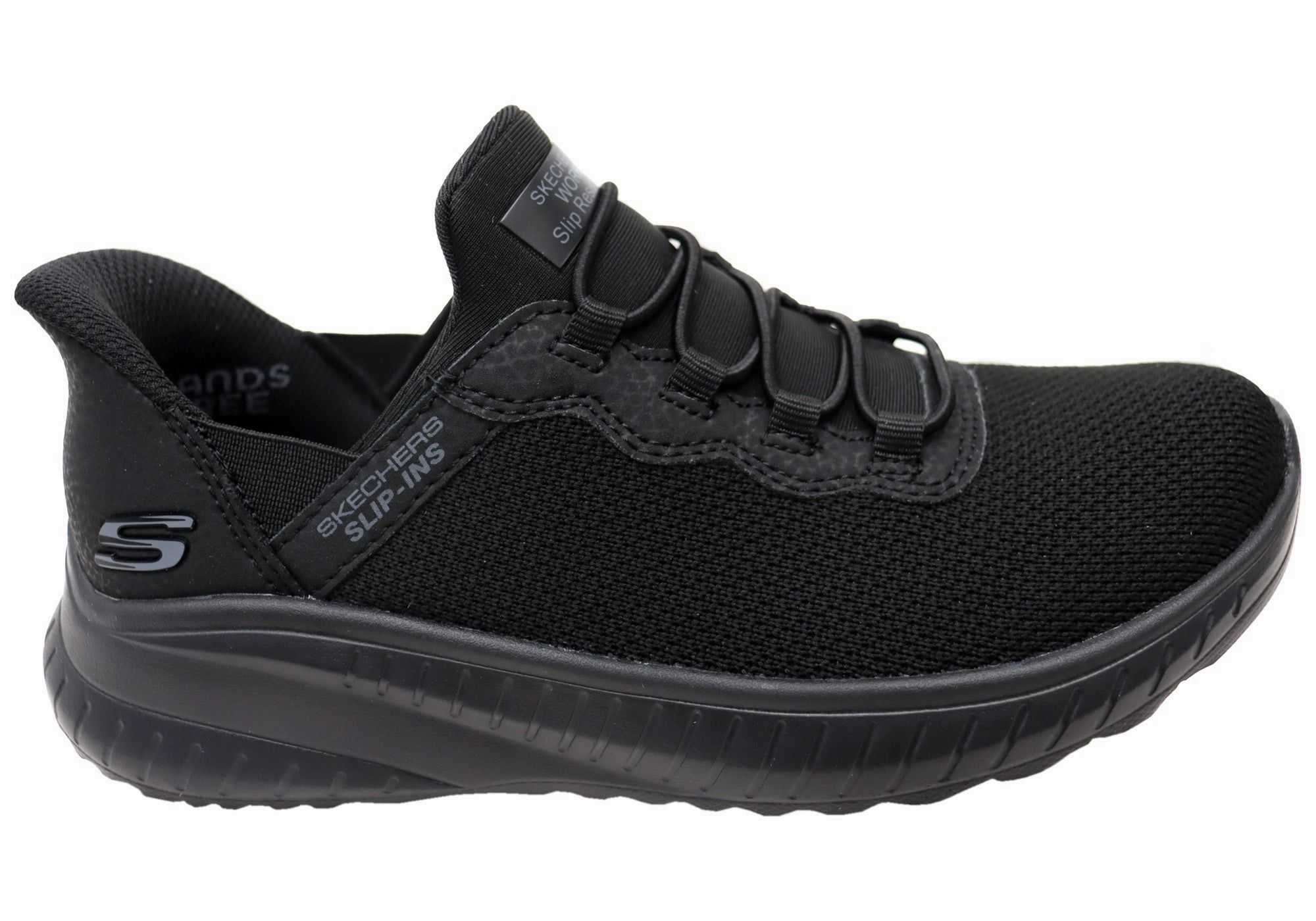 Skechers Womens Slip Ins Work Squad Chaos Slip Resistant Work Shoes Sports Apparel Ribbons
