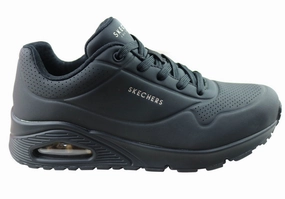 Skechers Womens Uno Stand On Air Comfortable Memory Foam Shoes Tools Stickers